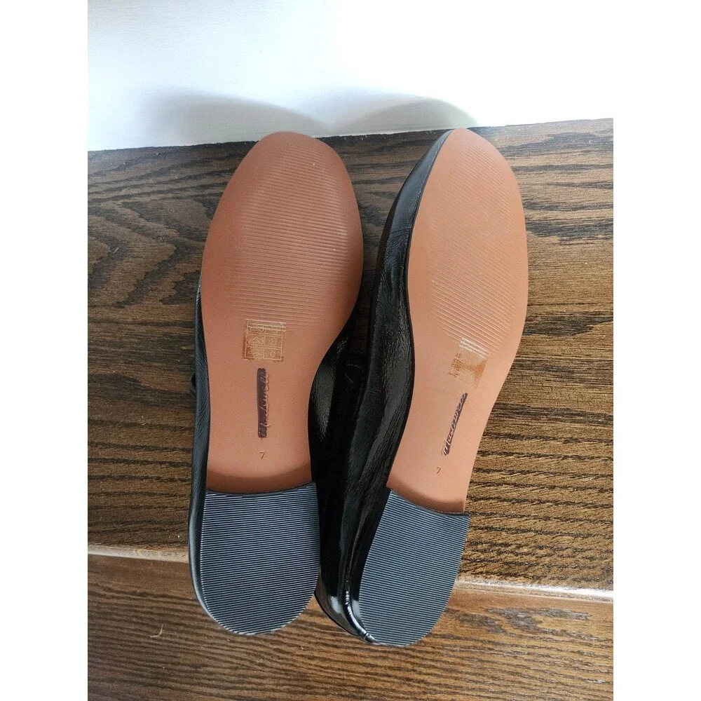 NEW Madewell The Greta Mary Jane Flats Patent Leather Shoes Ballet Black Size 7